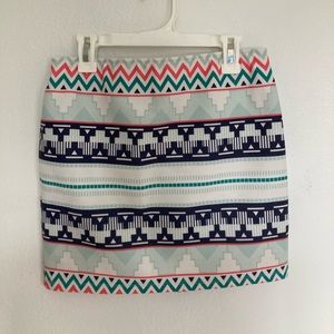 Patterned Zara mini skirt